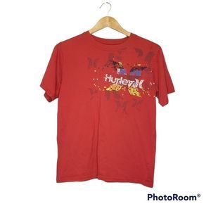 3 for $20 Boys Hurley Short Sleeve T-Shirt Large Red Graphic T